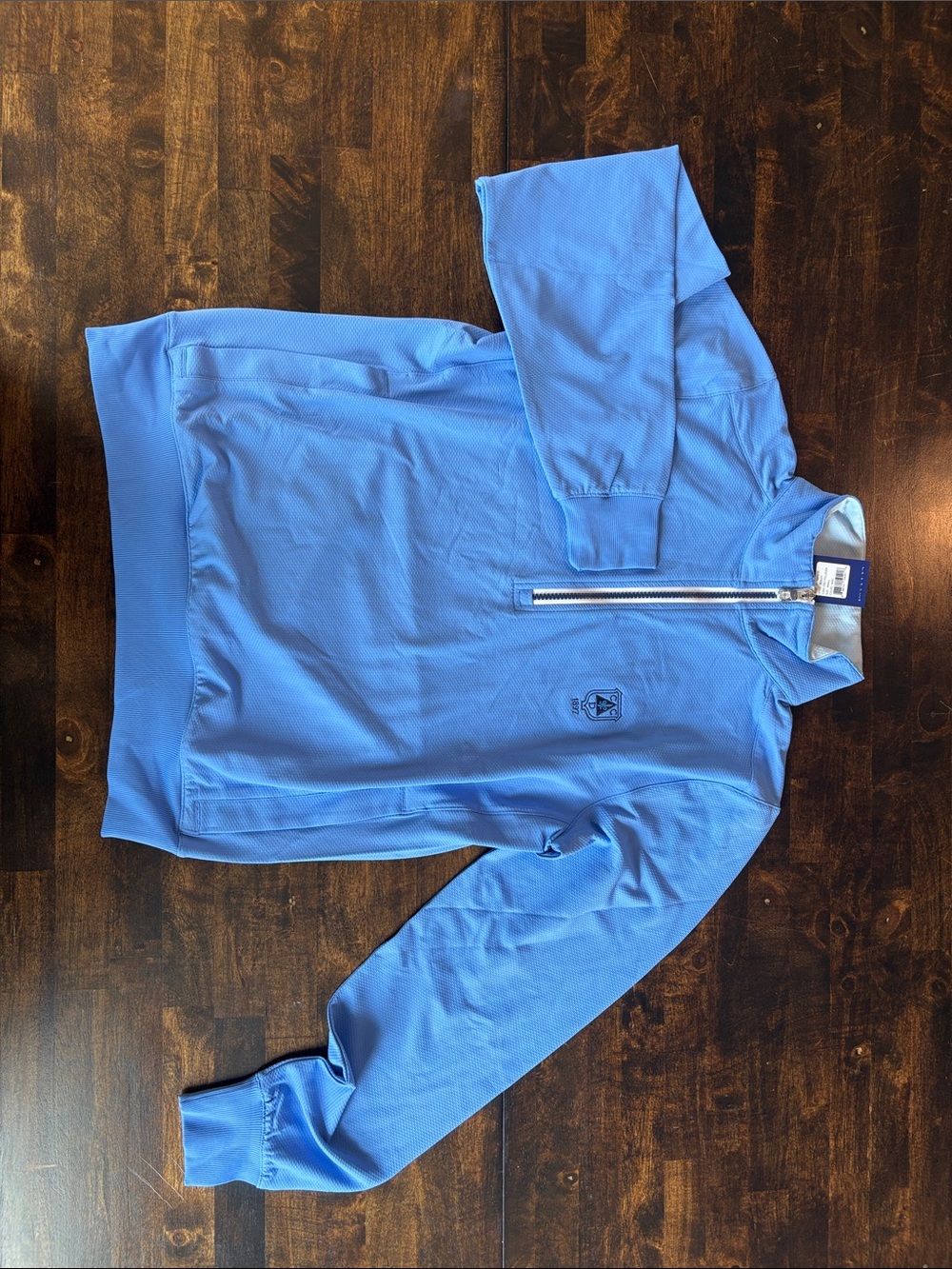 Draddy Sport Lightweight Quarter-Zip Shirt Jacket in Sky Blue